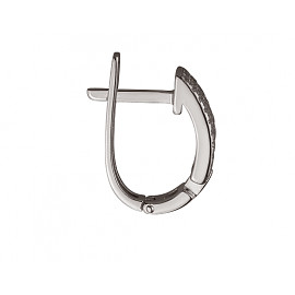 Серьги из красного золота с цирконом