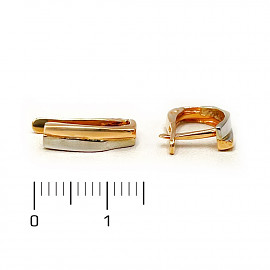 Серьги из красного с белым золота