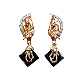 Серьги из золота с цирконом 01-200599823