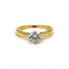 Кольцо из золота с цирконом 01-200768523