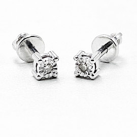 Золотые серьги белого цвета с желтыми бриллиантами 01-200789823