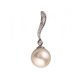 Кулон з білого золота з жовтими діамантами 01-200152524