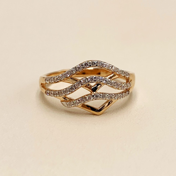 Золотое кольцо с цирконом