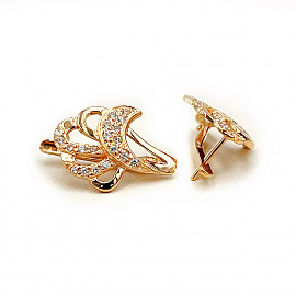 Серьги из золота в красном цвете с цирконом 01-200742324