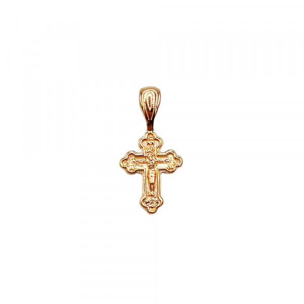 Хрестик з золота у червоному кольорі