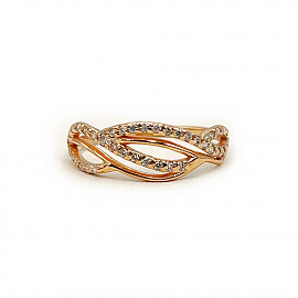 Золота каблучка з цирконом 01-200836924