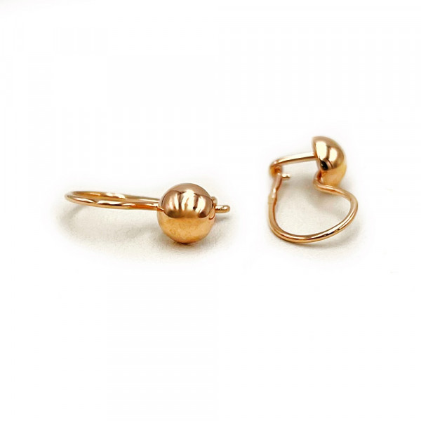 Золоті сережки у червоному кольорі