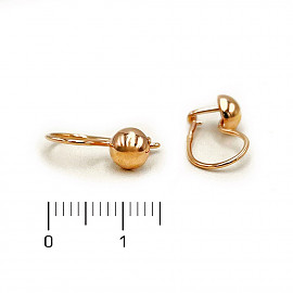 Золоті сережки у червоному кольорі