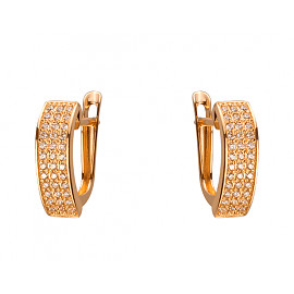 Золоті сережки з цирконом 01-19246925