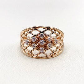 Золотое кольцо с цирконом 01-19292425