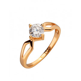 Золотое кольцо с цирконом 01-200152625