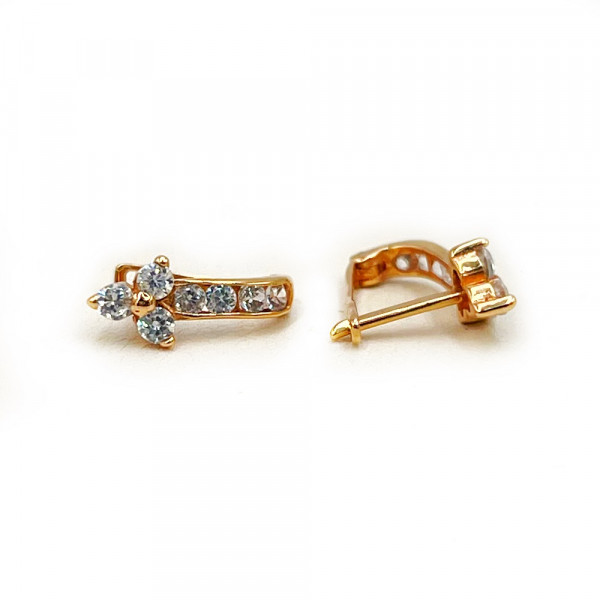 Серьги из золота с цирконом