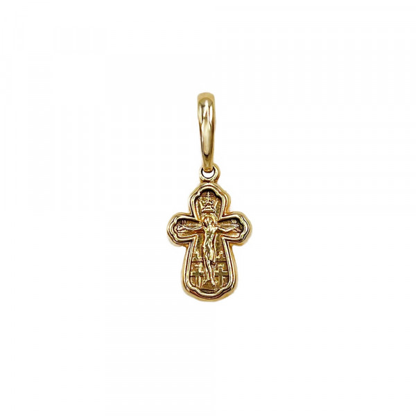 Золотий хрестик у жовтому кольорі