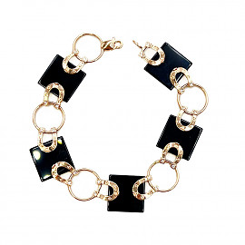 Золотой браслет с цирконом 01-200748325