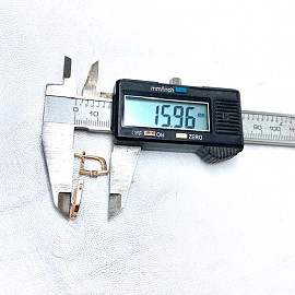 Сережки з золота у червоному кольорі з жовтими діамантами