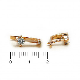 Золоті сережки з цирконом