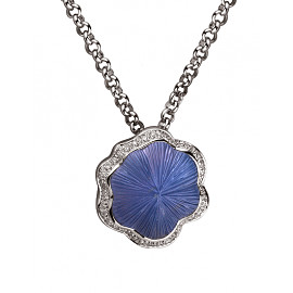 Золоте кольє у білому кольорі з білими діамантами 01-200079126