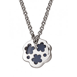 Золоте кольє у білому кольорі з білими діамантами