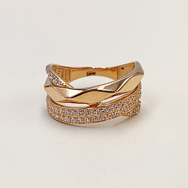 Кольцо из золота с цирконом 01-200086226