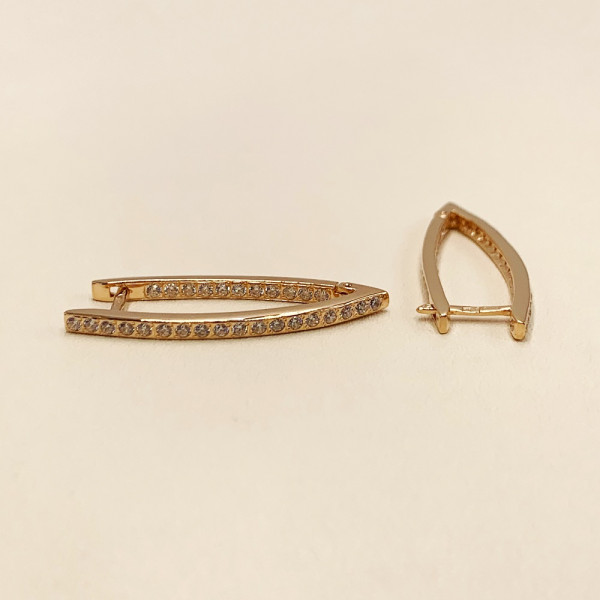 Сережки з золота з цирконом