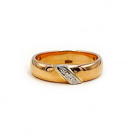 Кольцо из золота с белыми бриллиантами 01-200761026