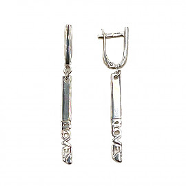 Серьги из золота в белом цвете 01-200786326