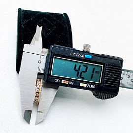 Каблучка з золота у червоному кольорі з жовтими та білими діамантами