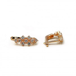 Серьги из золота в красном цвете с цирконом 01-200943826