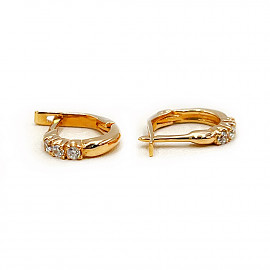 Сережки з золота з цирконом 01-200174727