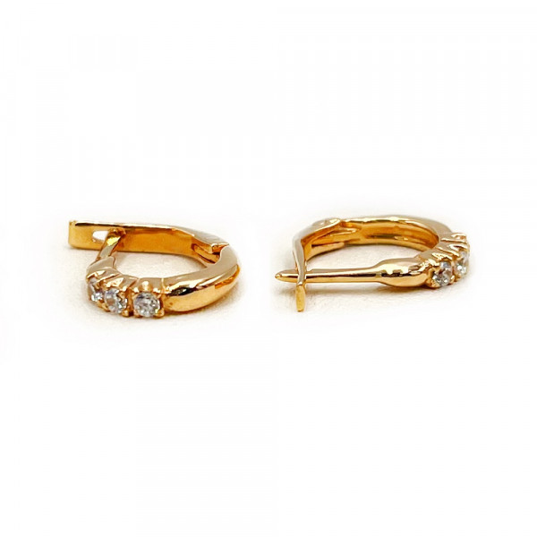 Сережки з золота з цирконом