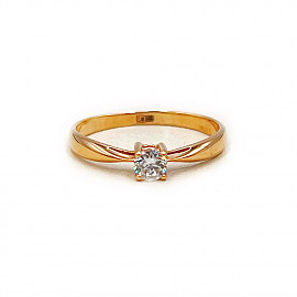 Кольцо из золота с цирконом 01-200195027