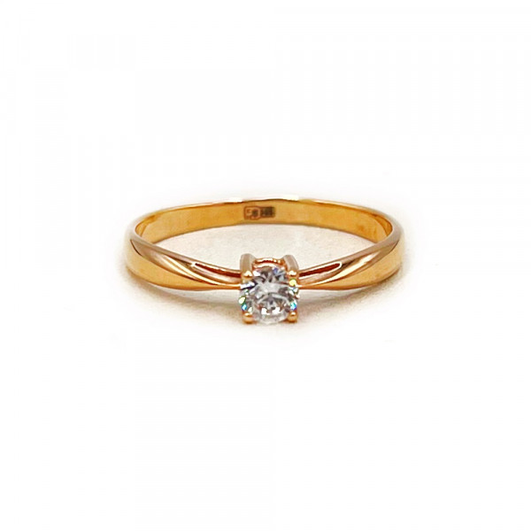 Кольцо из золота с цирконом