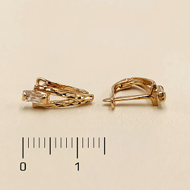 Серьги из золота с цирконом