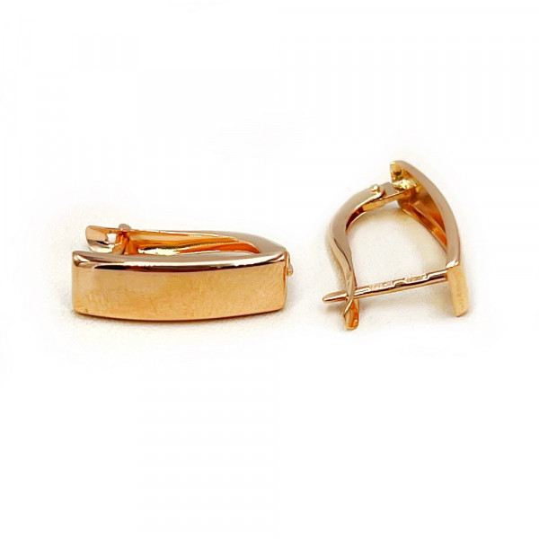 Золоті сережки у червоному кольорі