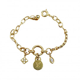 Браслет из золота желтого цвета с цирконом 01-200827627