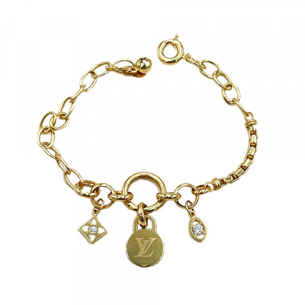 Браслет з золота жовтого кольору з цирконом