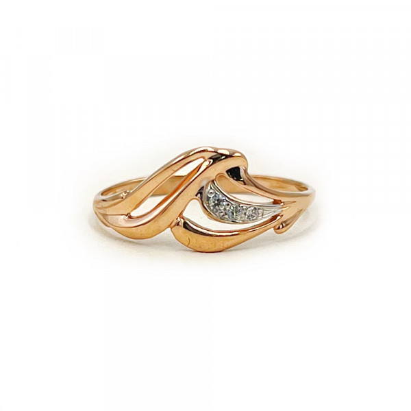 Каблучка з золота з цирконом