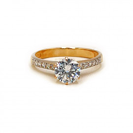 Золота каблучка з цирконом 01-200918327