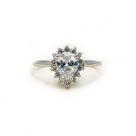 Каблучка з золота з цирконом 01-200923027