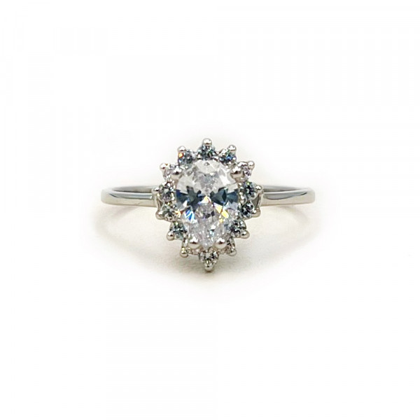 Каблучка з золота з цирконом