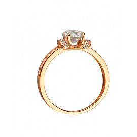 Золота каблучка з цирконом