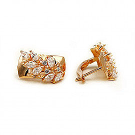 Серьги из красного золота с жемчугом 01-200739628