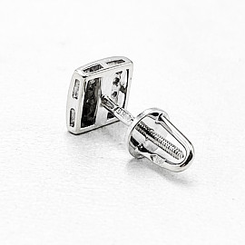 Золоті сережки з білими діамантами