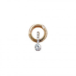Золотий кулон з цирконом 01-200794028