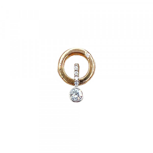Золотий кулон з цирконом