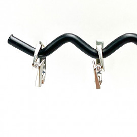 Золоті сережки у білому кольорі з білими діамантами 01-200867928