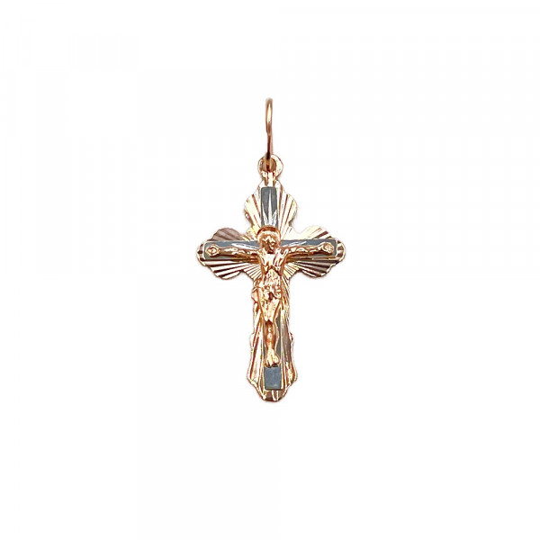 Золотий хрестик червоного з білим кольору