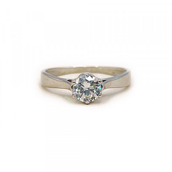 Каблучка з золота з цирконом