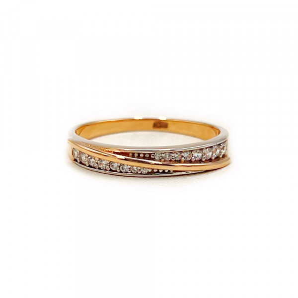 Золота каблучка з цирконом