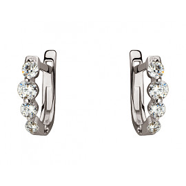 Серьги из золота с цирконом 01-19125429